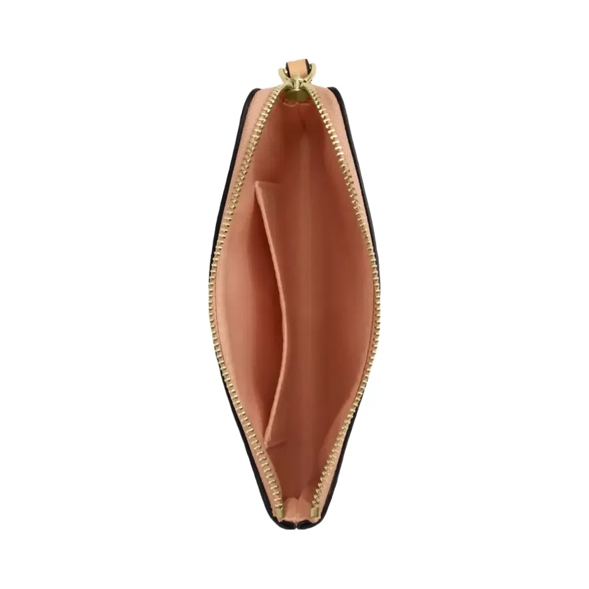 Coach Corner Zip Wristlet In Signature Leather in Gold Faded Blush