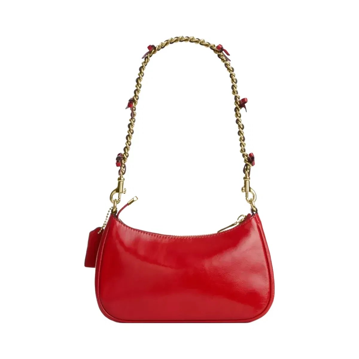 Coach Teri Mini Crossbody Bag With Bows in Gold Bright Cherry