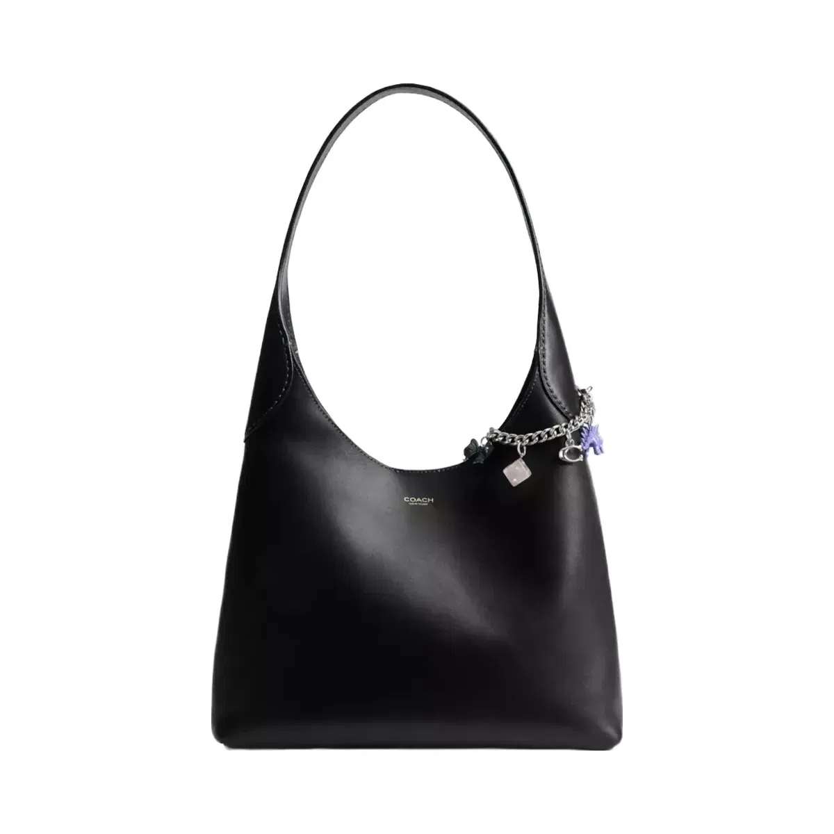 Coach Motif Chain Bag Charm in Silver Multi