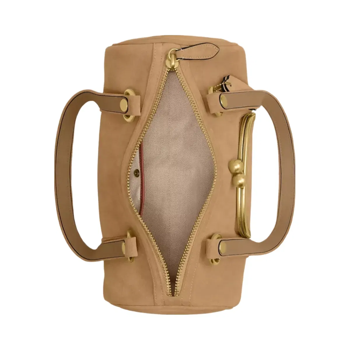 Coach Kisslock Barrel Bag in Brass Soul