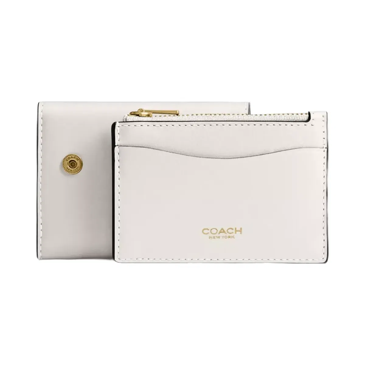 Coach Essential Card Holder Wallet in Brass Chalk