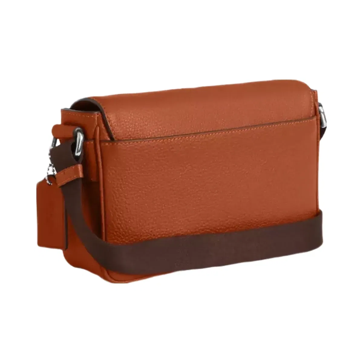 Coach Jack Small Flap Crossbody Bag in Silver Amber Brown