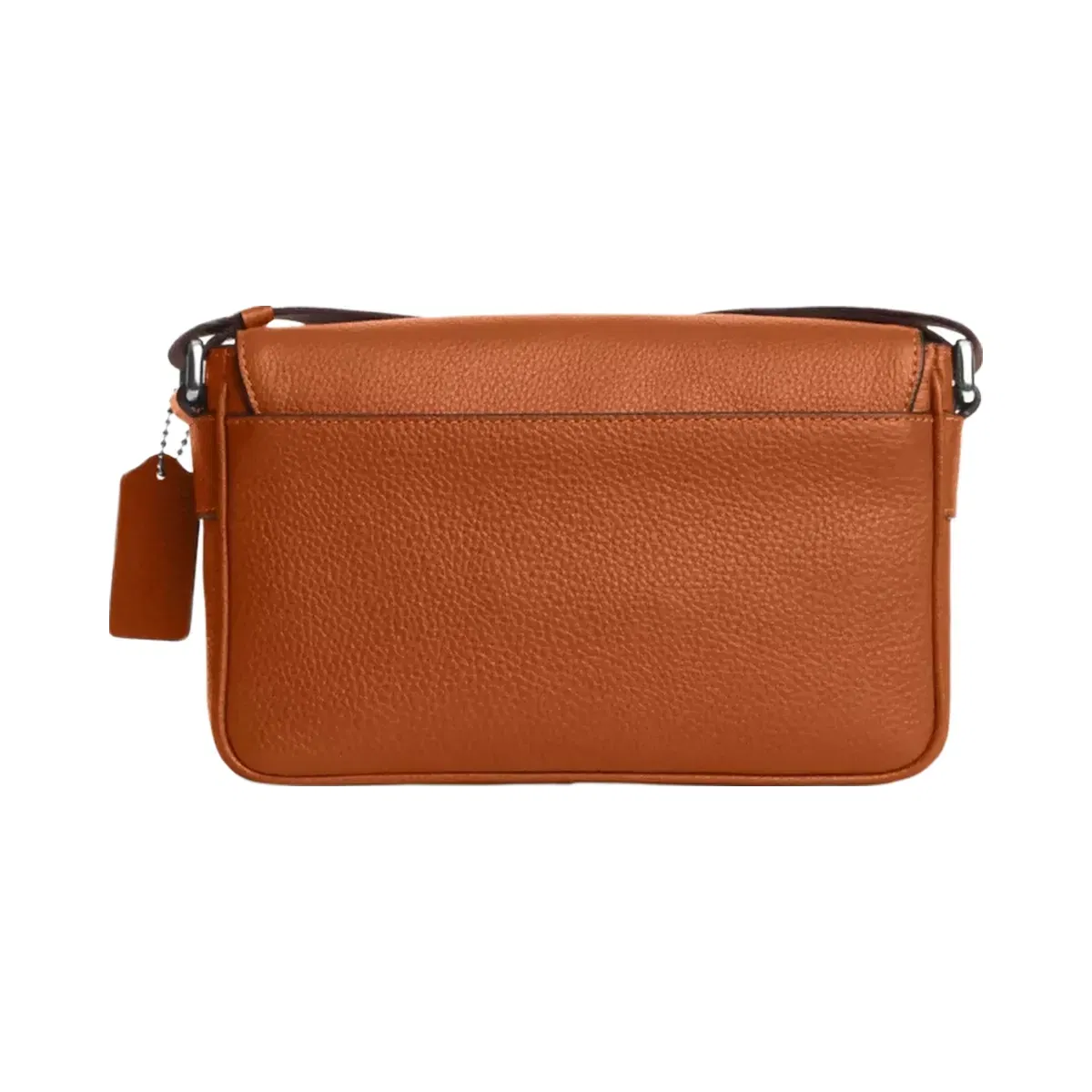 Coach Jack Small Flap Crossbody Bag in Silver Amber Brown
