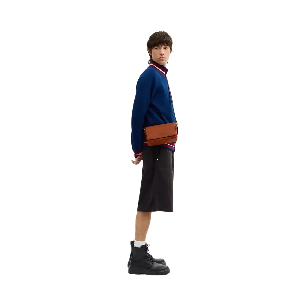 Coach Jack Small Flap Crossbody Bag in Silver Amber Brown