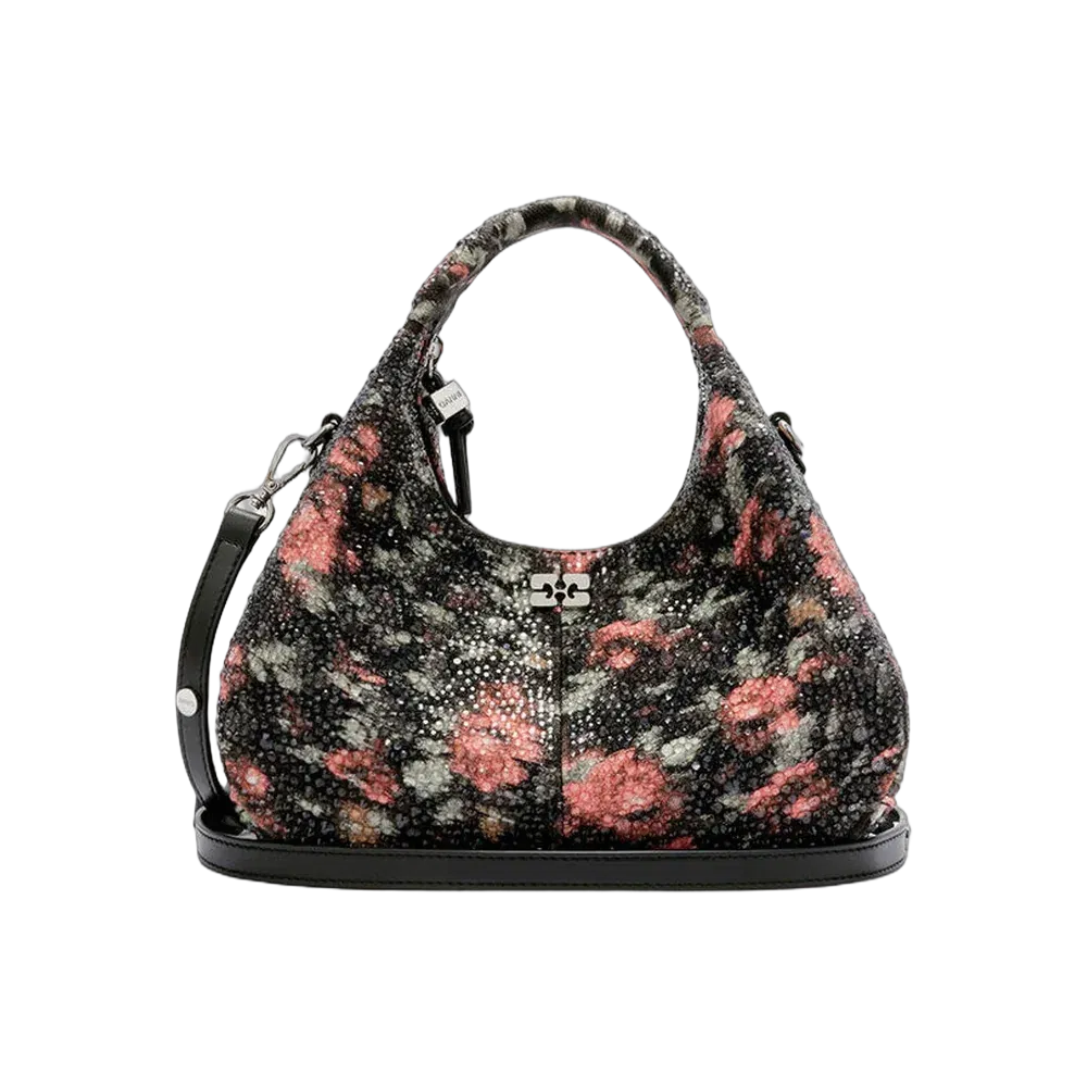 Ganni Mini Hobo Bag with Beaded Flower