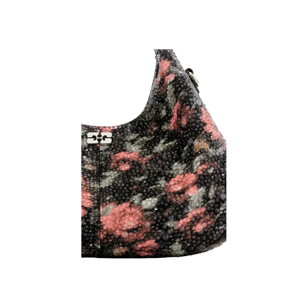 Ganni Mini Hobo Bag with Beaded Flower