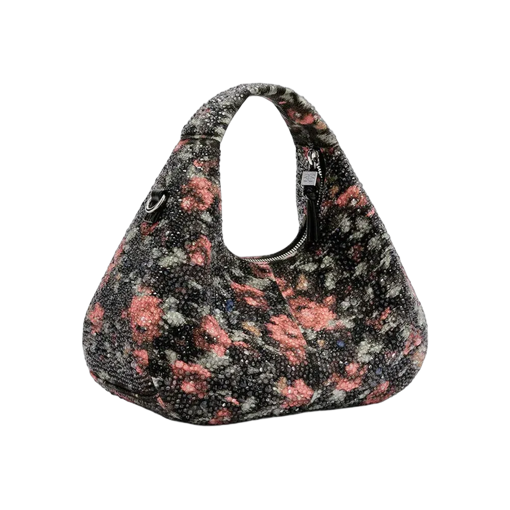 Ganni Mini Hobo Bag with Beaded Flower