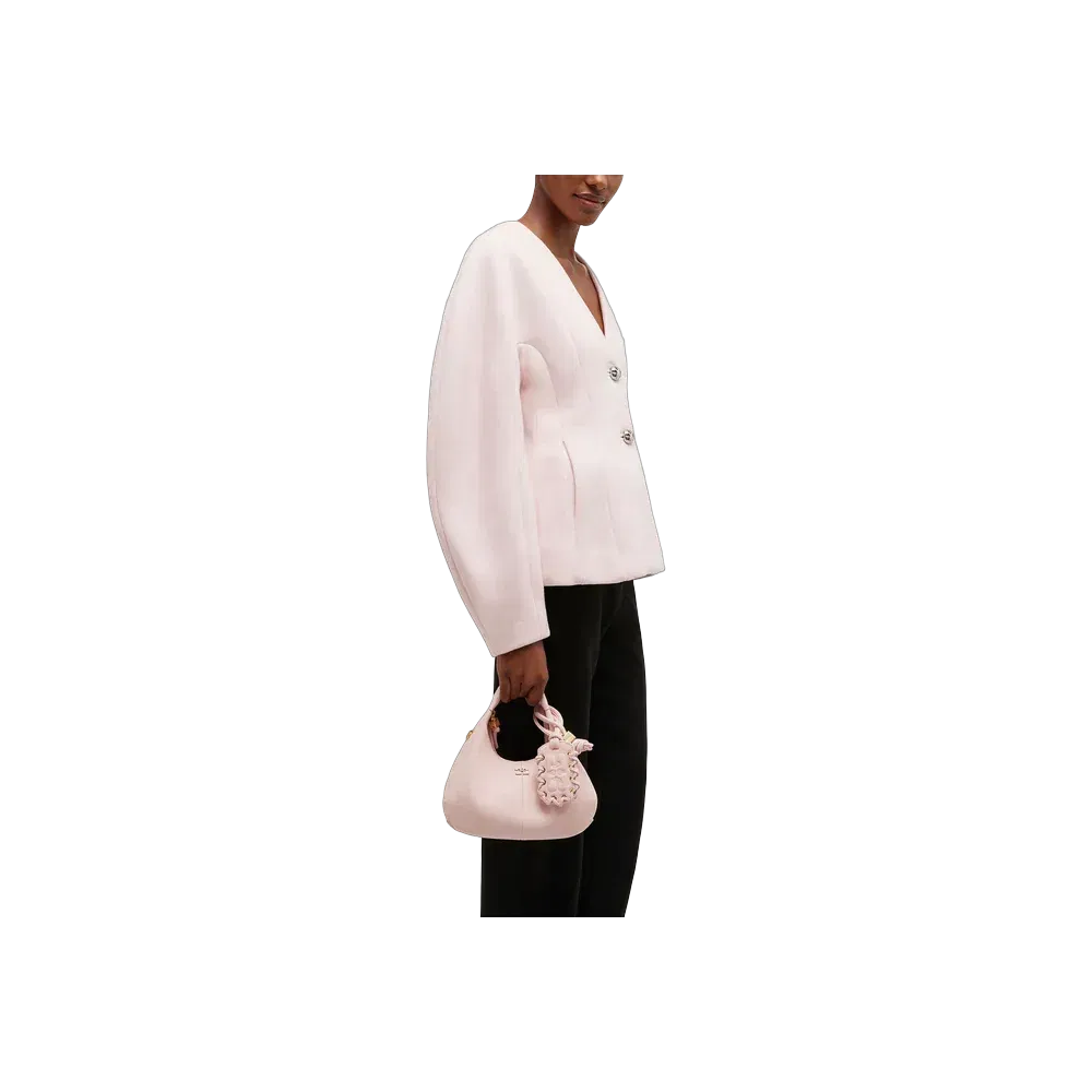 Ganni Grained Mini Hobo Bag