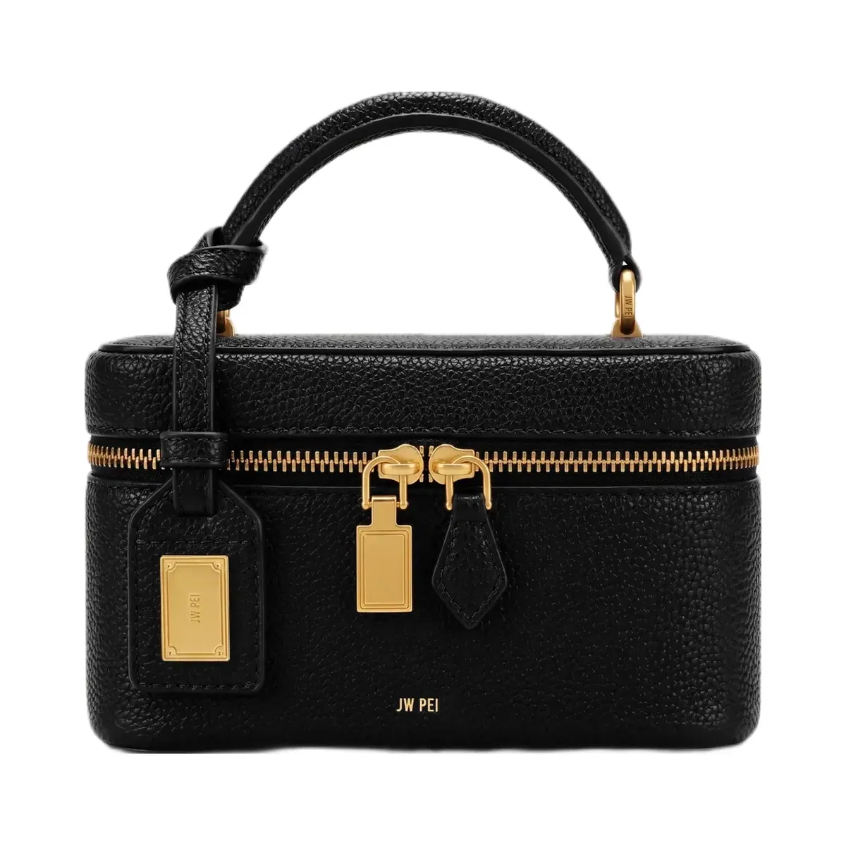 JW PEI Cleo Box Shape Top Handle Bag Ink Black
