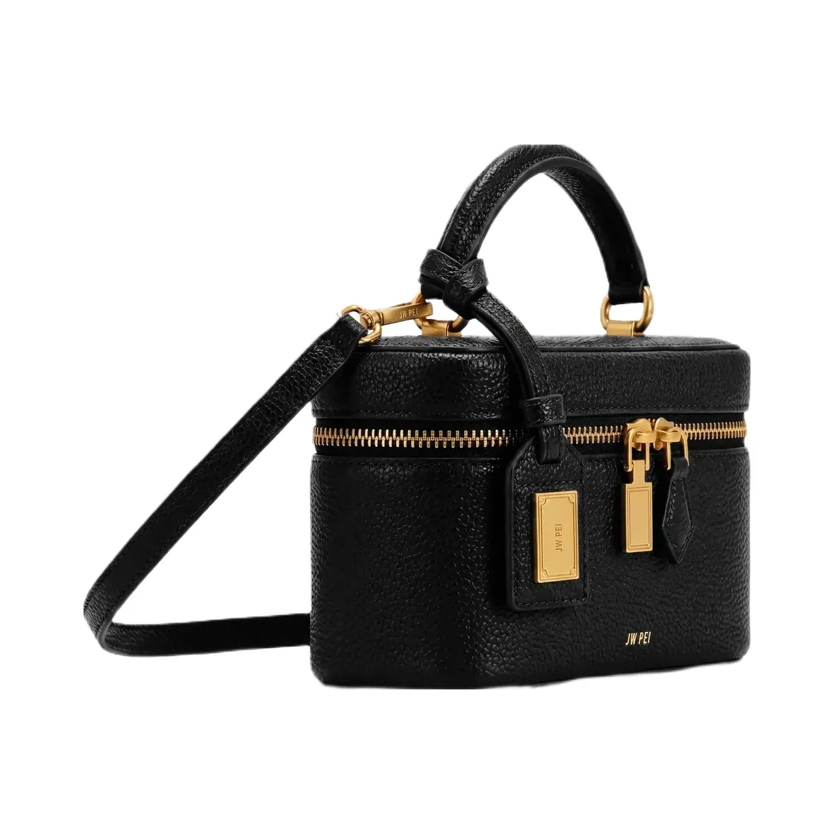 JW PEI Cleo Box Shape Top Handle Bag Ink Black