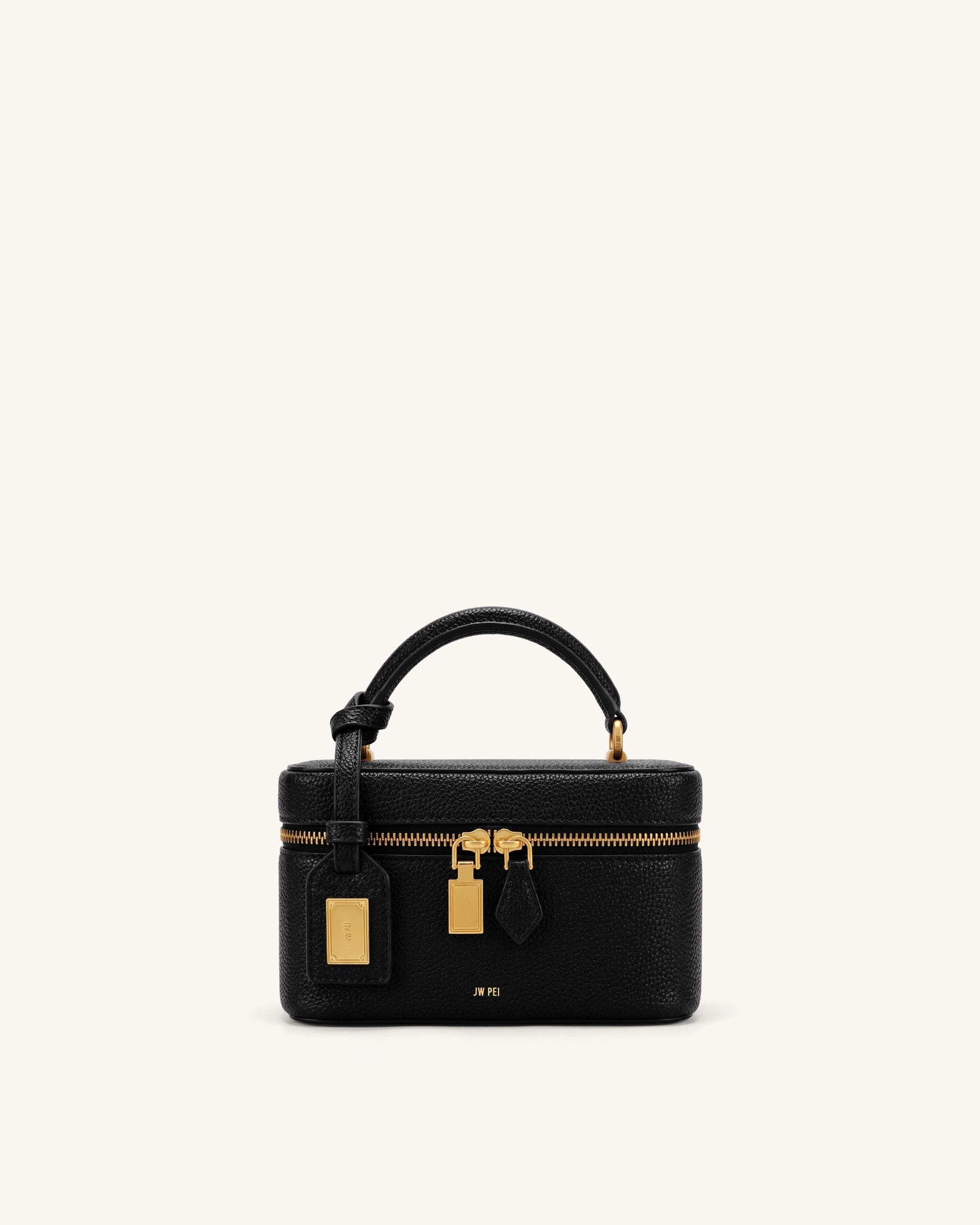 JW PEI Cleo Box Shape Top Handle Bag Ink Black