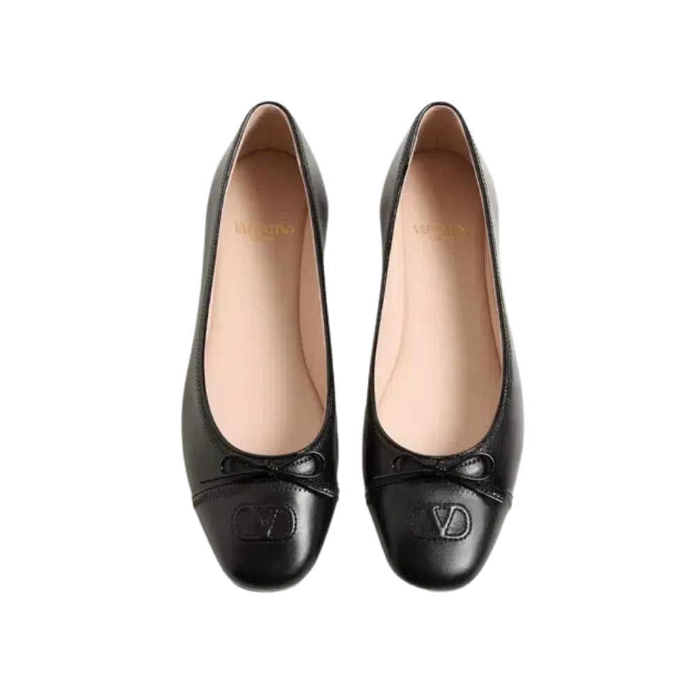 Valentino VLogo Signature Ballerina In Nappa 05mm Black