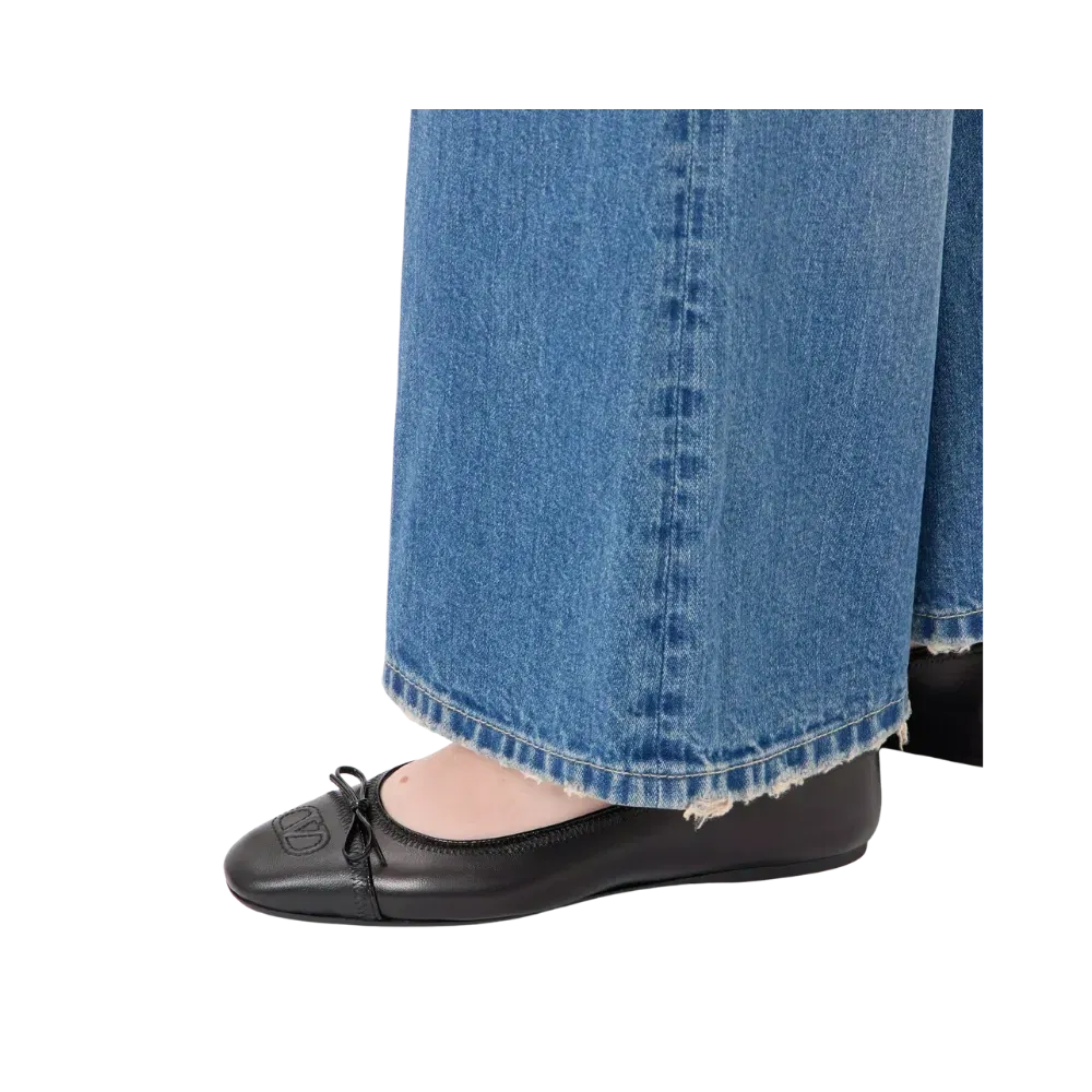Valentino VLogo Signature Ballerina In Nappa 05mm Black