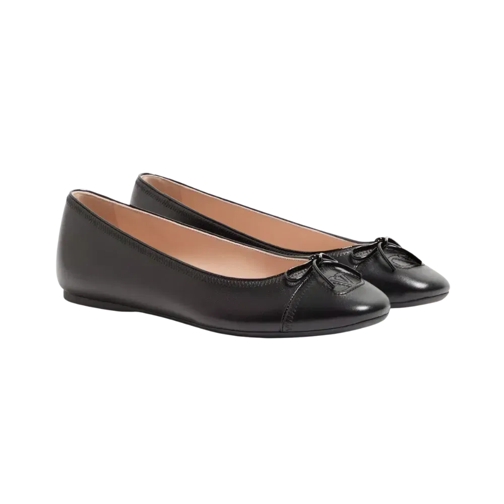 Valentino VLogo Signature Ballerina In Nappa 05mm Black