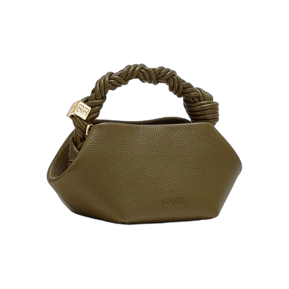 Ganni Mini Bou Bag in Green Grained