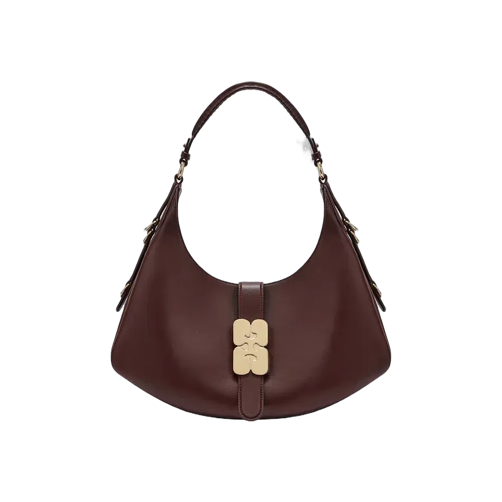 Ganni Brown Small Kat Bag
