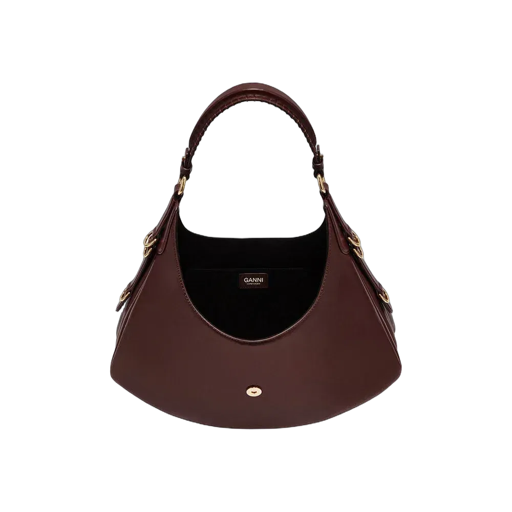 Ganni Brown Small Kat Bag