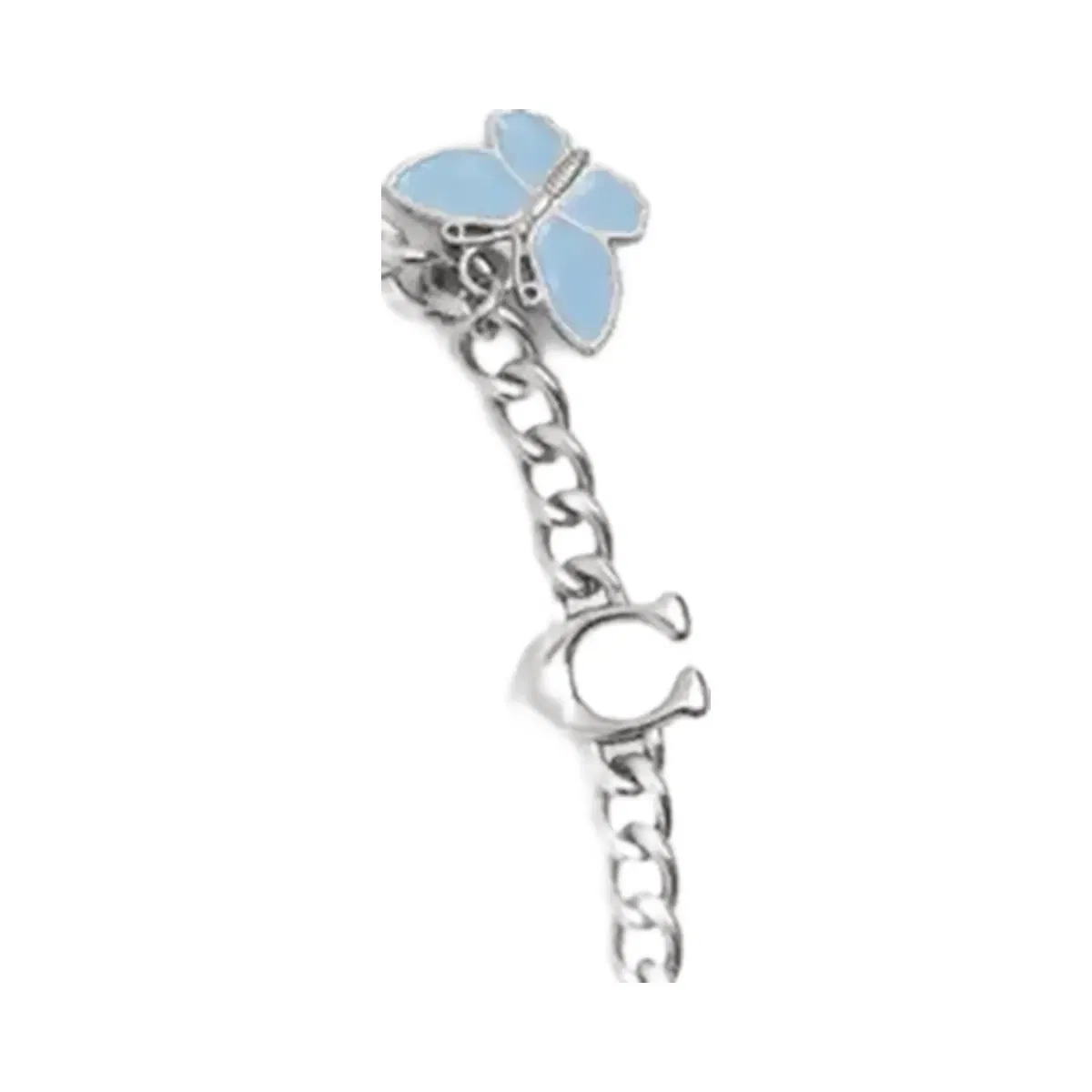 Coach Chain Strap With Charms in Silver Multi