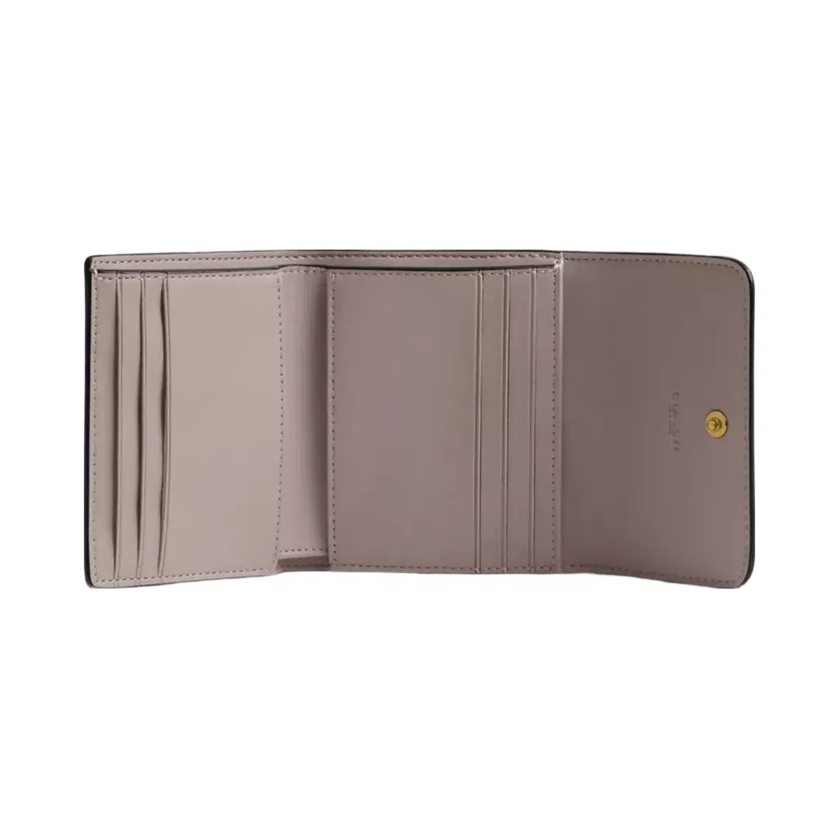 Coach Mila Small Flap Wallet In Colorblock in Brass Ash Multi