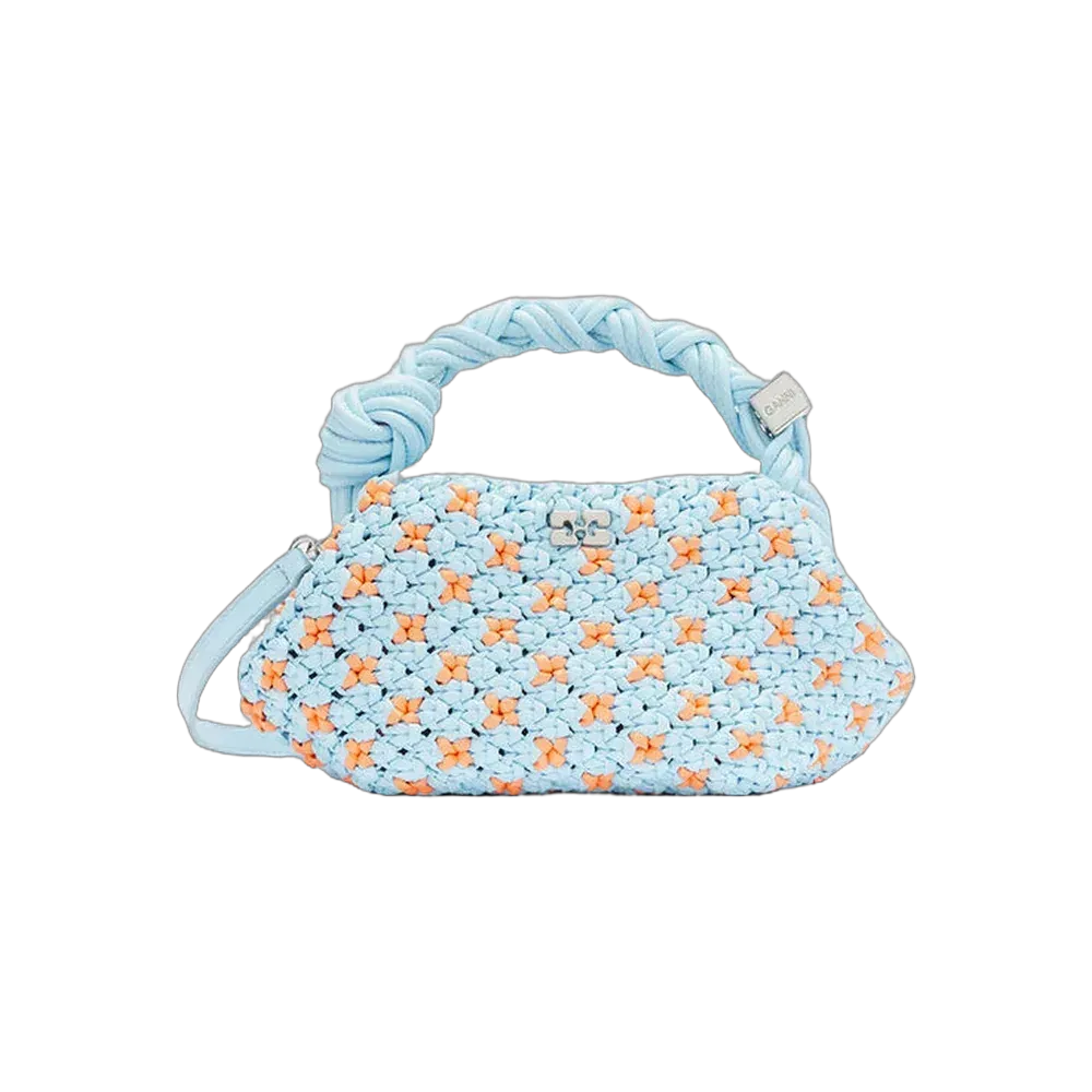 Ganni Mini Bou Bag in Braided Blue