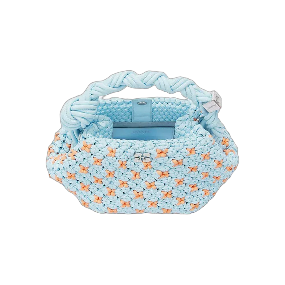 Ganni Mini Bou Bag in Braided Blue