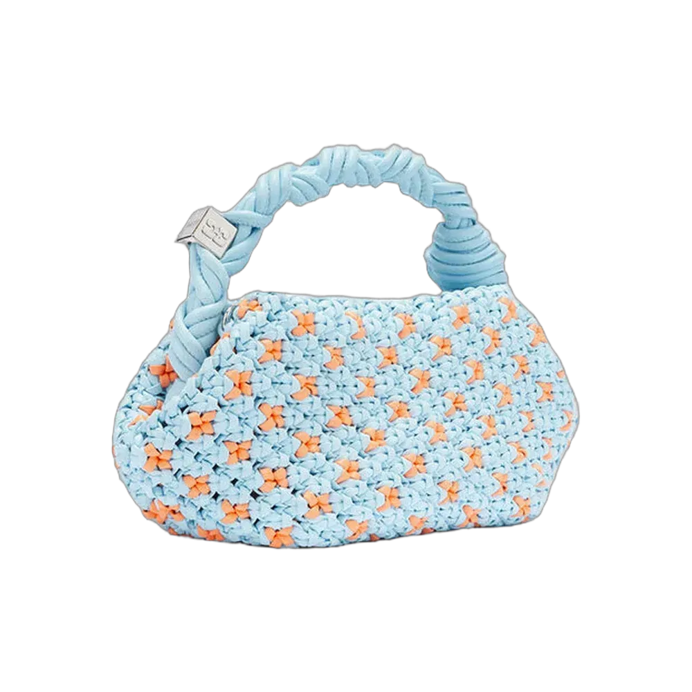 Ganni Mini Bou Bag in Braided Blue