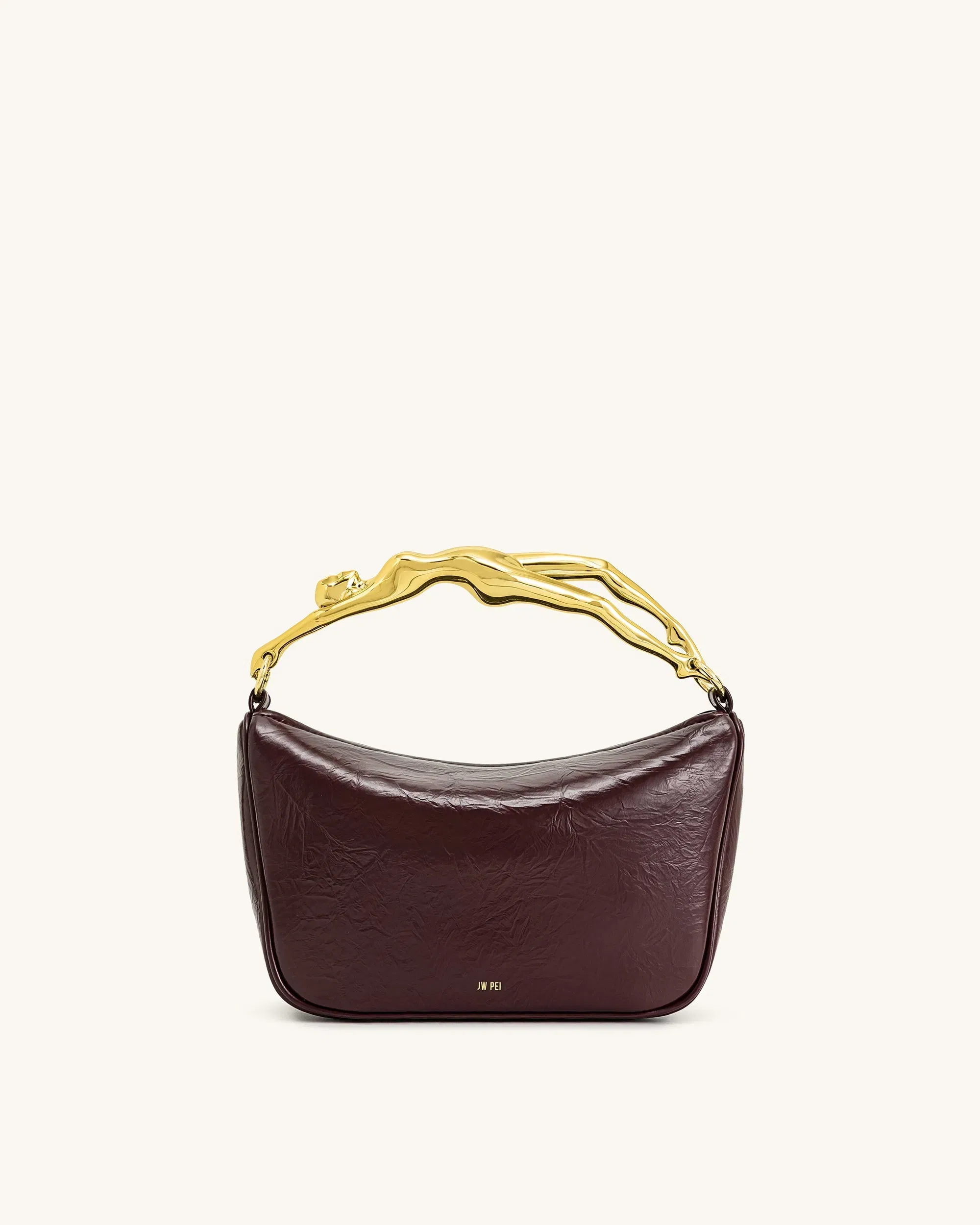 JW PEI Jenny Human shaped Handle Handbag Deep Burgundy