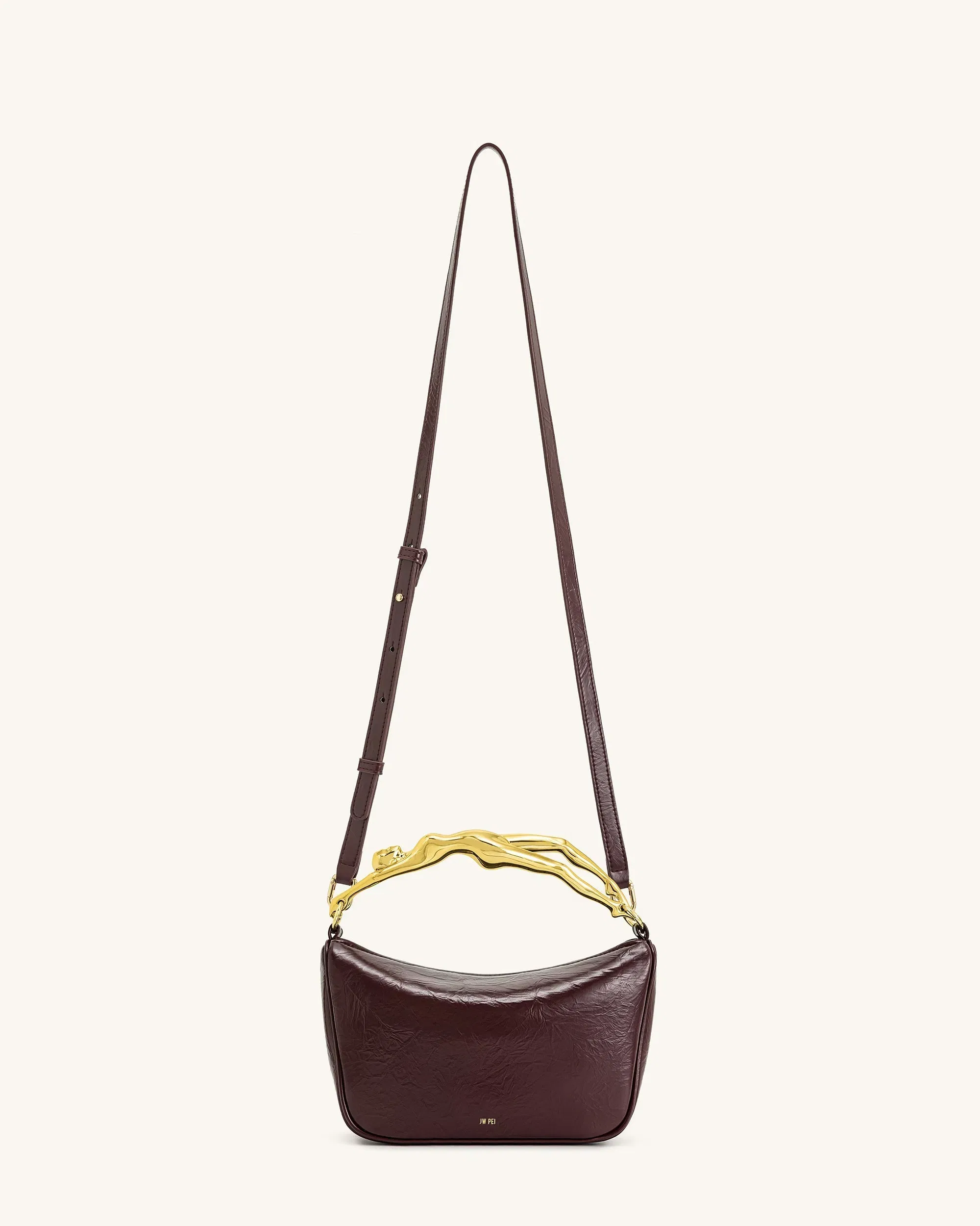JW PEI Jenny Human shaped Handle Handbag Deep Burgundy