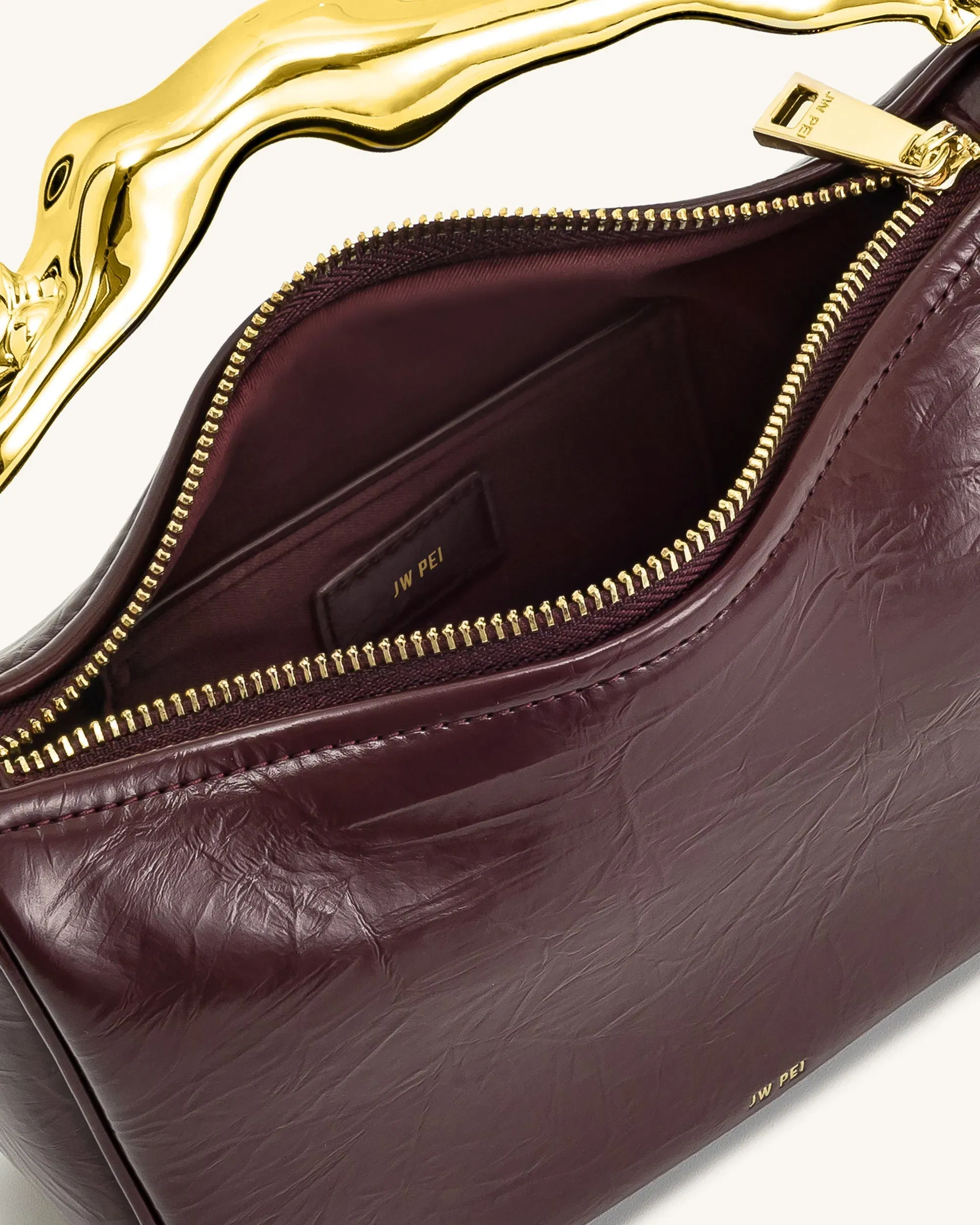 JW PEI Jenny Human shaped Handle Handbag Deep Burgundy