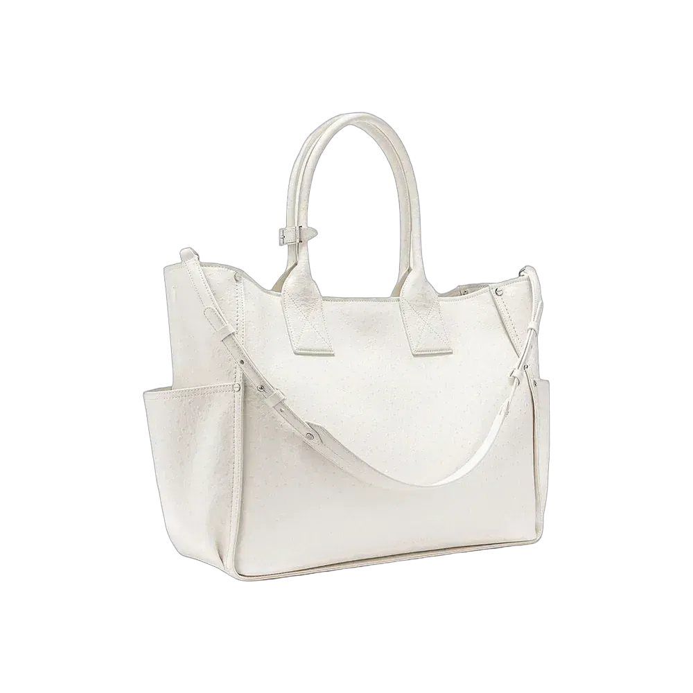Ganni Posy Bag in White Ostrich