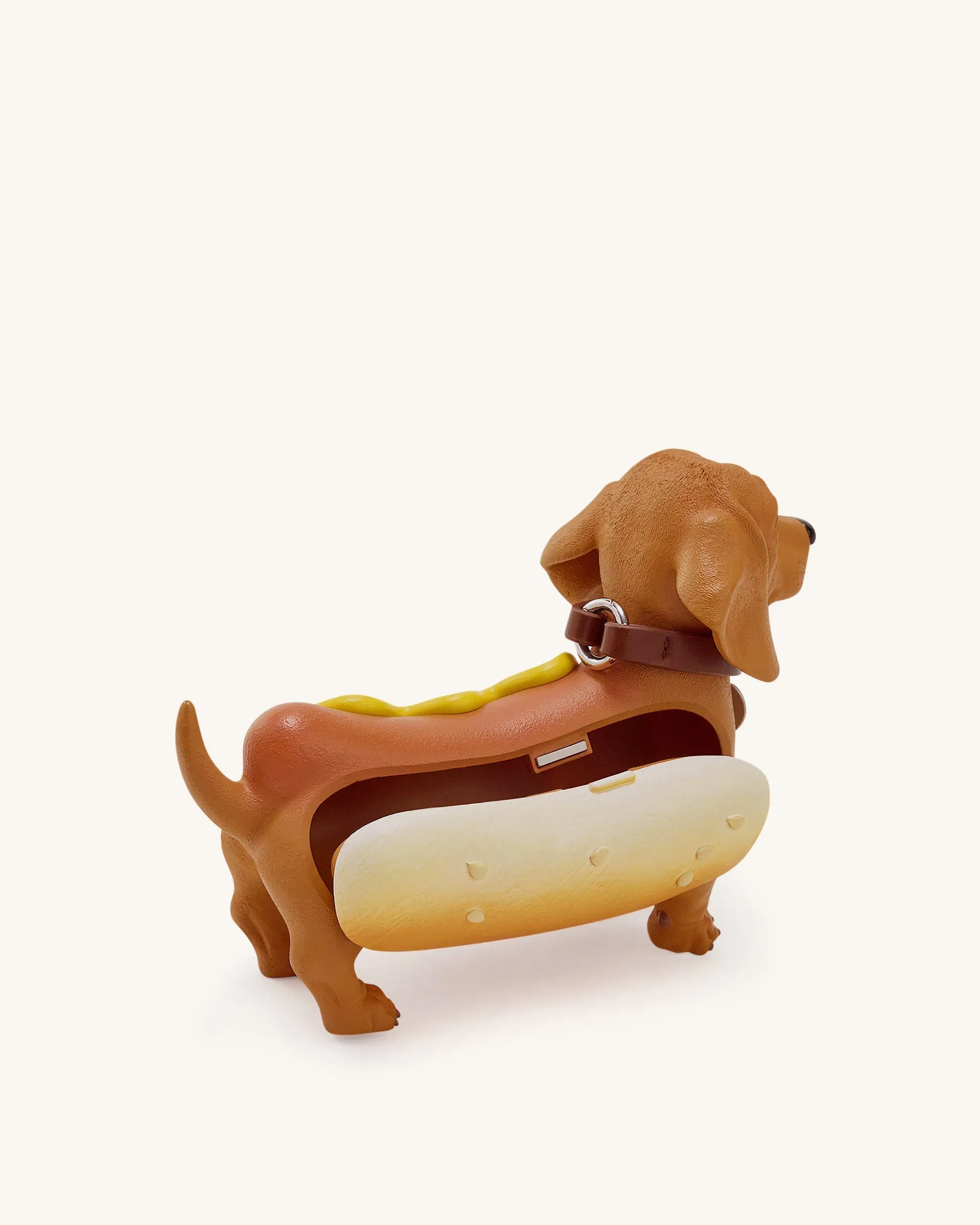 JW PEI Dachshund Hot Dog Bag Brown/Yellow