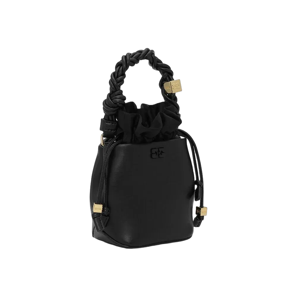 Ganni Black Mini Bou Bucket Bag