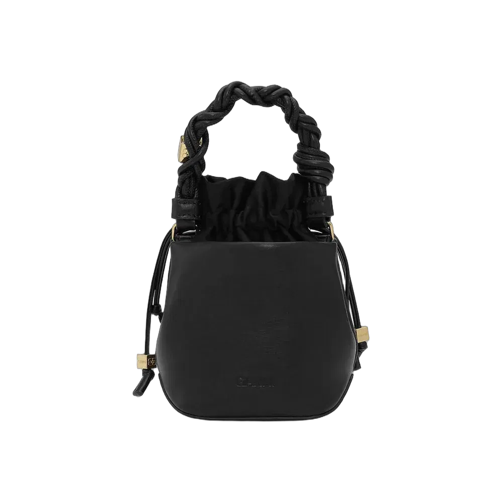 Ganni Black Mini Bou Bucket Bag