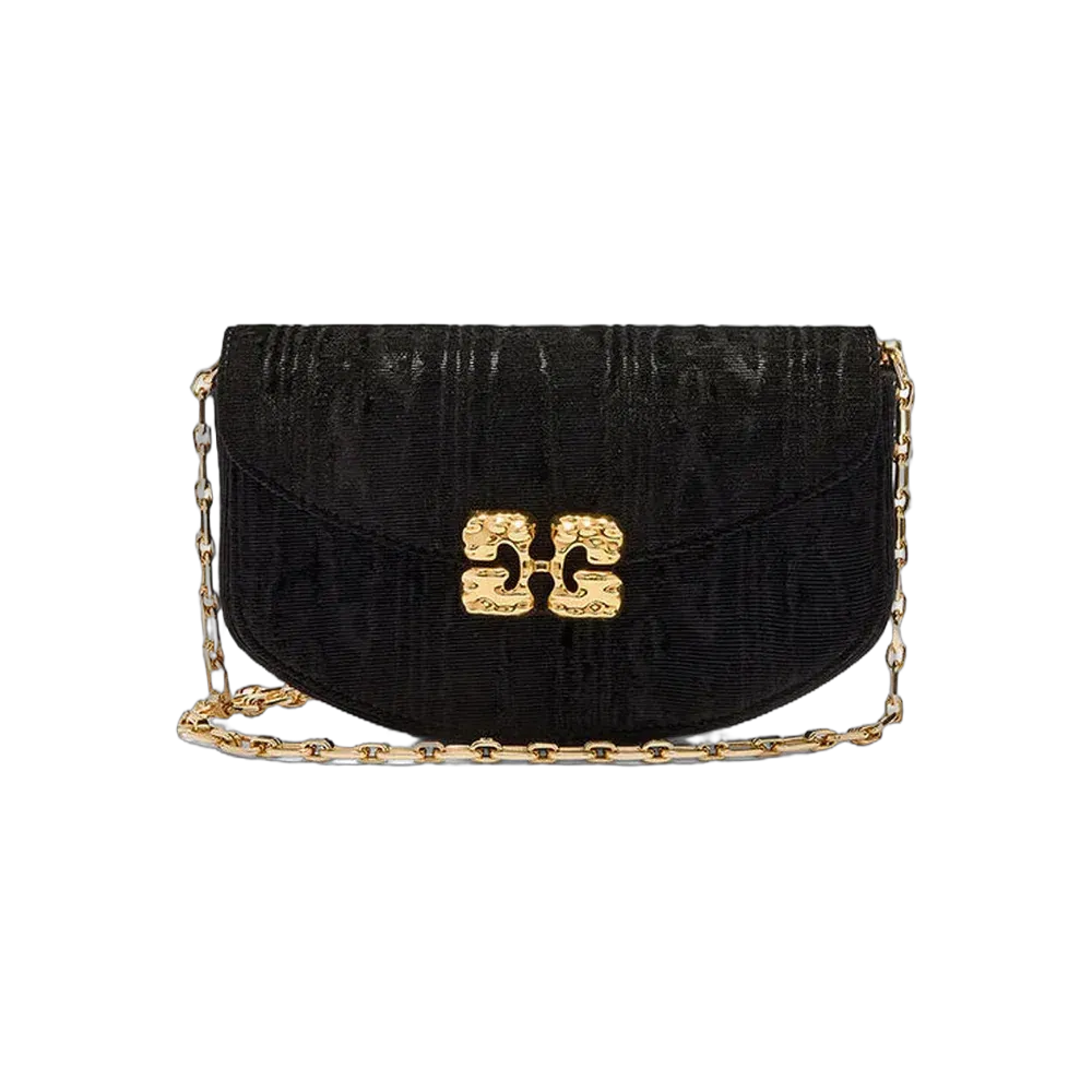 Ganni Lulu Wallet On Chain in Velvet Moire