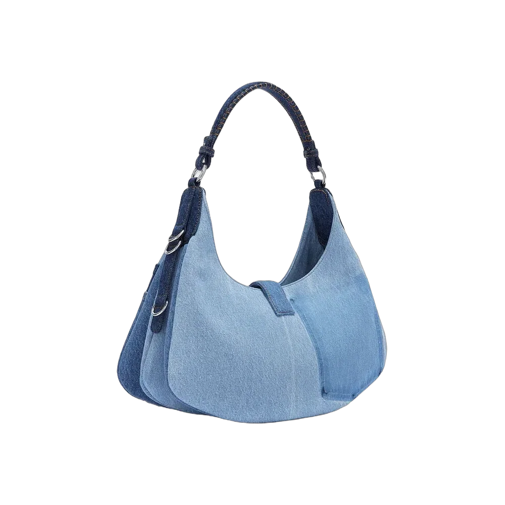 Ganni Small Kat Bag in Blue Denim