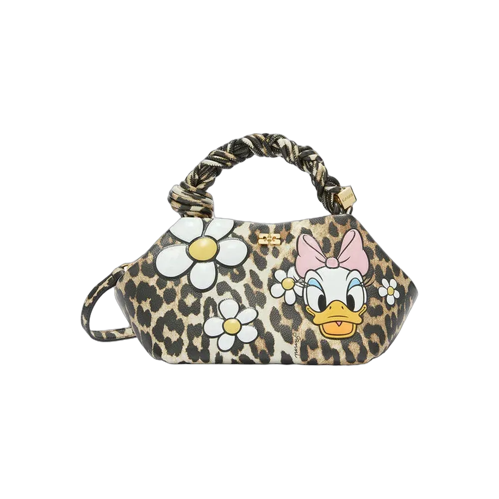 Ganni Daisy Duck Leopard Small Bou Bag