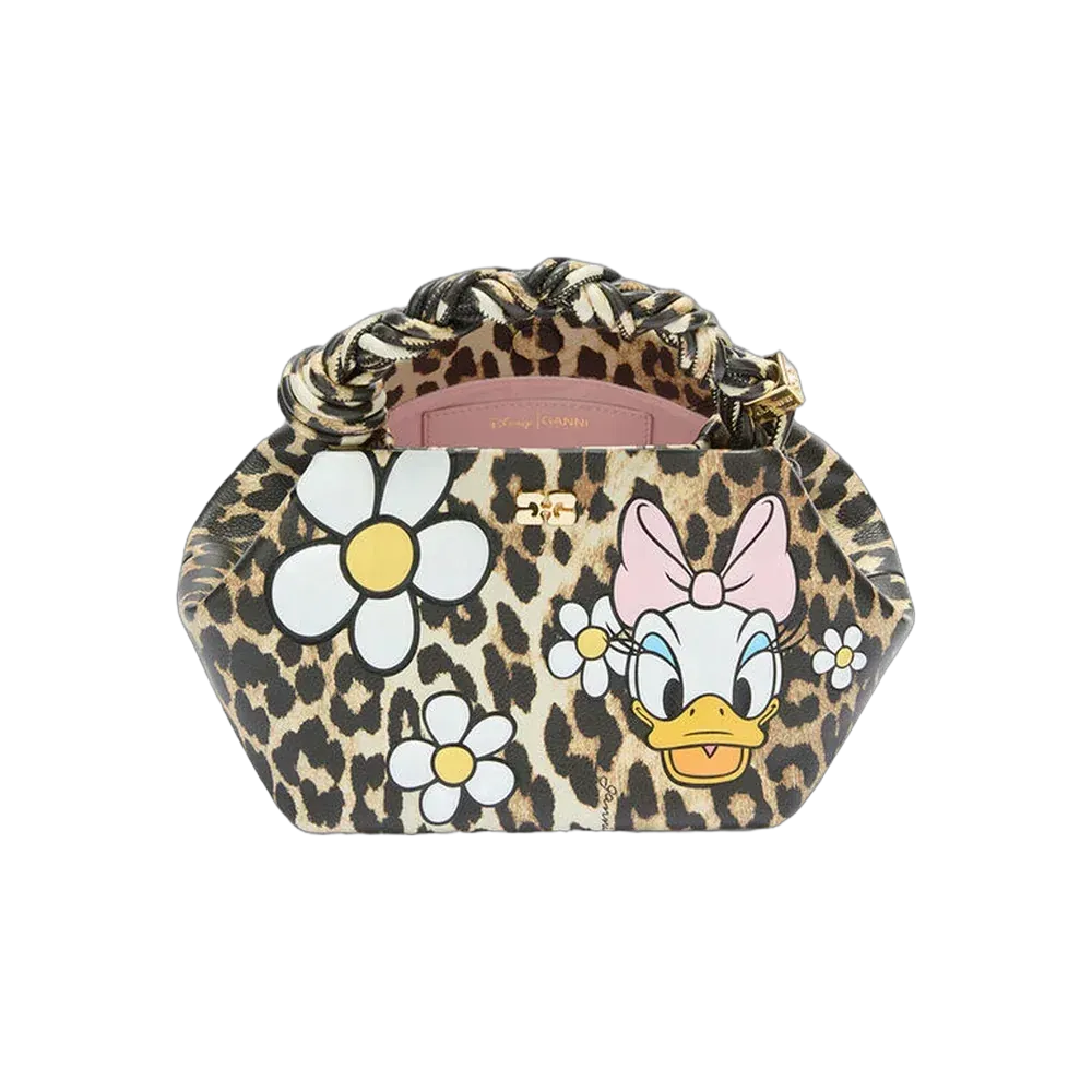 Ganni Daisy Duck Leopard Small Bou Bag