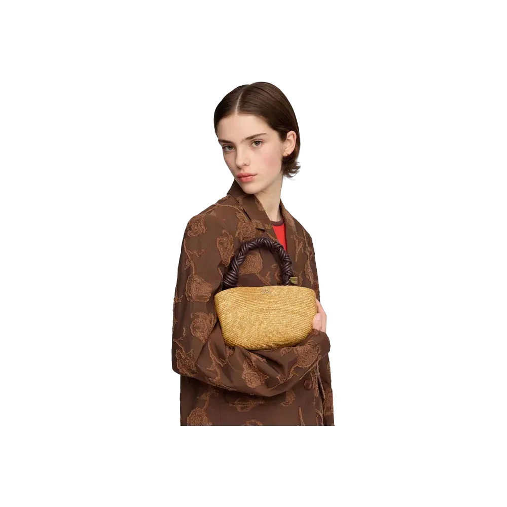 Ganni Mini Bou Bag in Straw