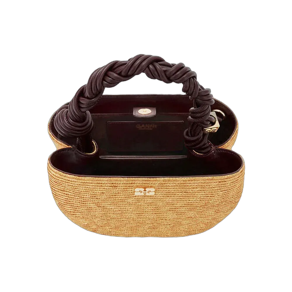 Ganni Mini Bou Bag in Straw