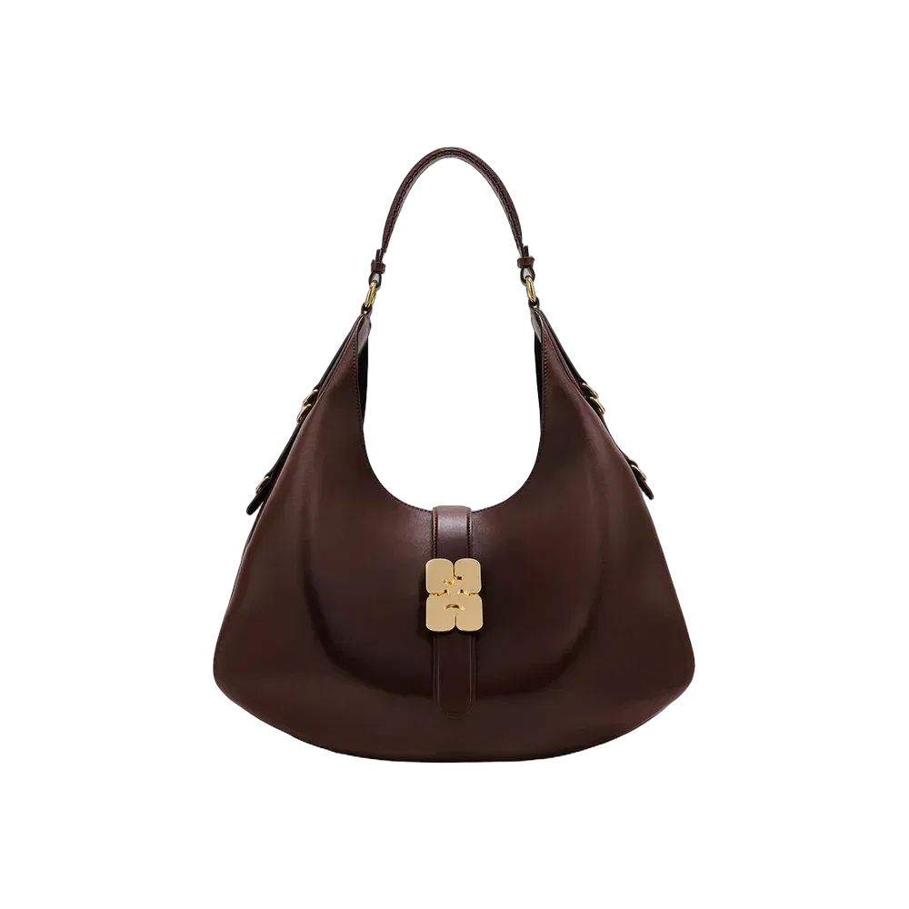 Ganni Brown Large Kat Bag