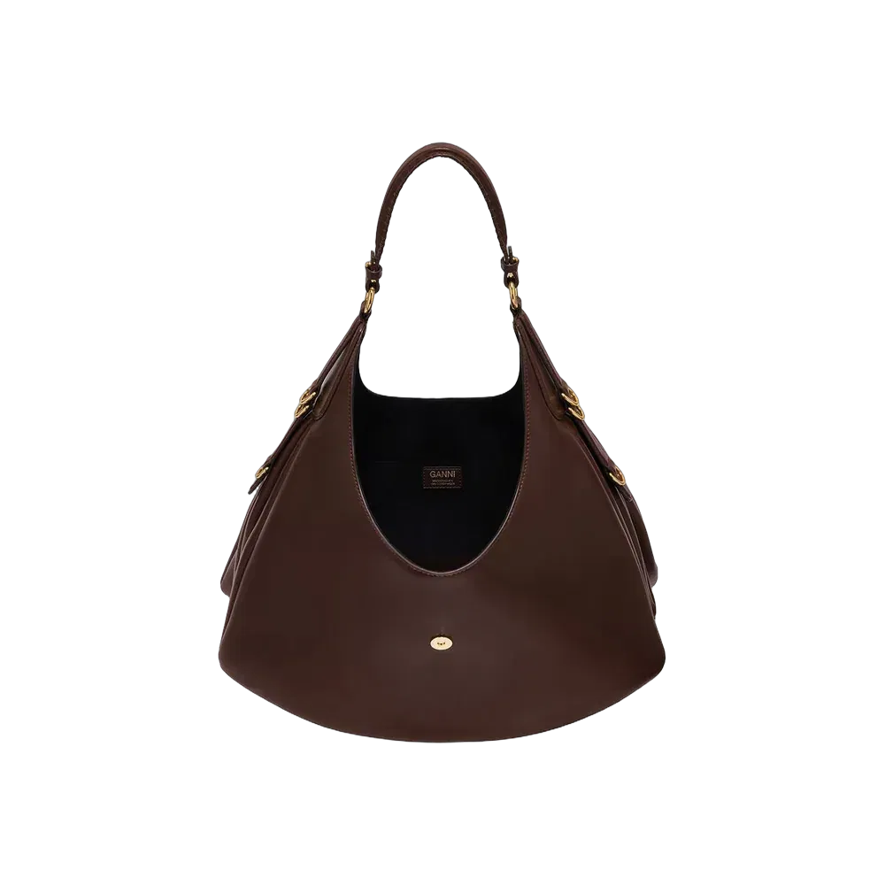 Ganni Brown Large Kat Bag