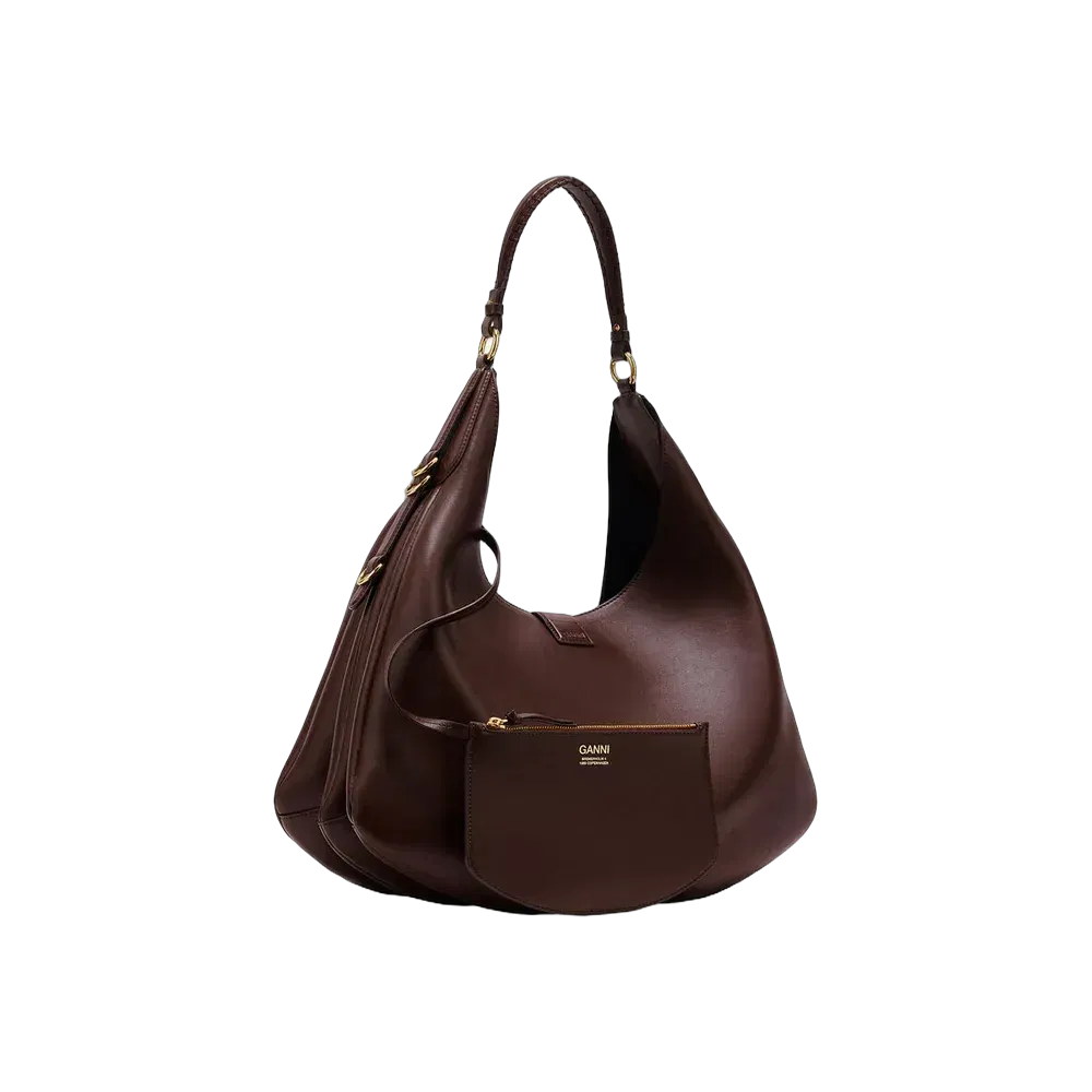 Ganni Brown Large Kat Bag