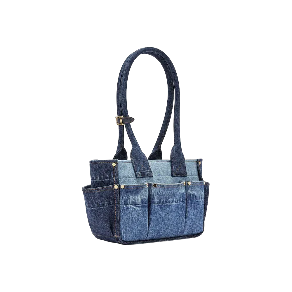 Ganni Small Posy Bag in Blue Denim