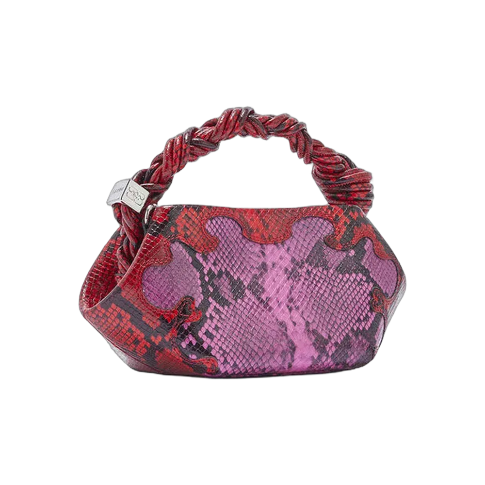 Ganni Mini Bou Bag in Pink Snake