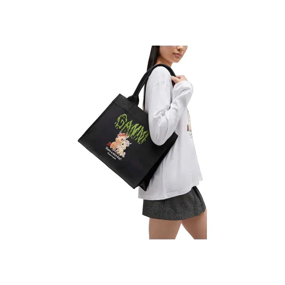 Ganni Pony Printed Large Tote