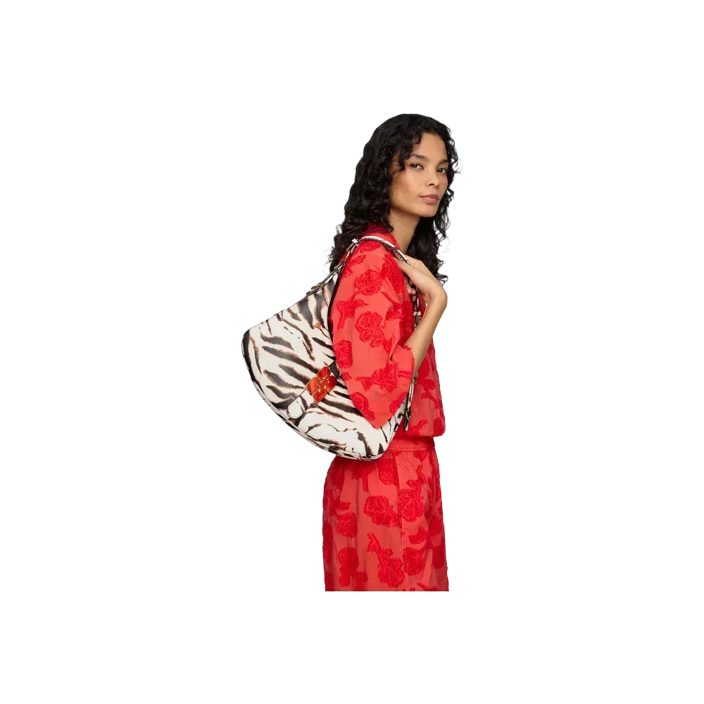 Ganni Small Kat Bag in Zebra
