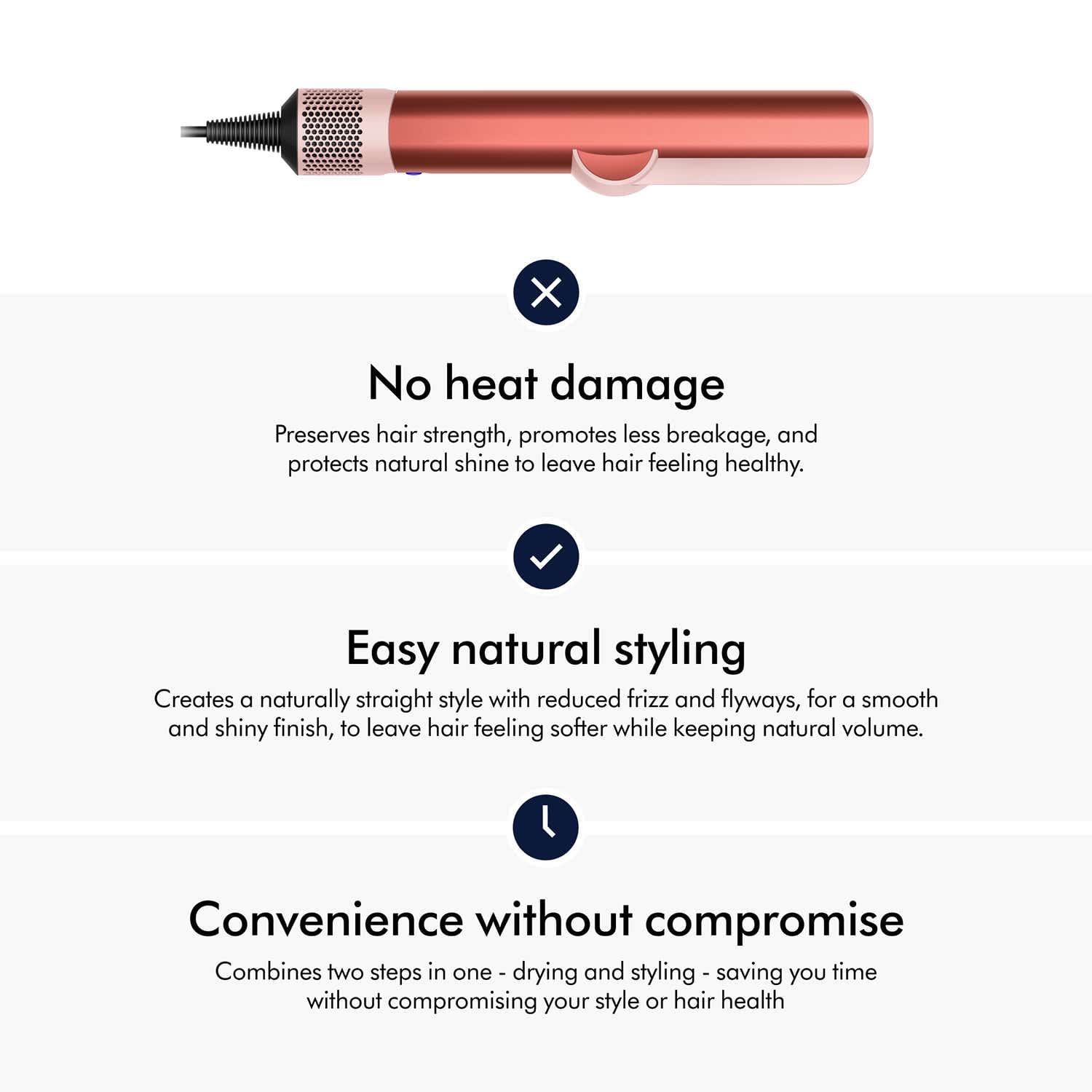 Dyson Airstrait Straighteners Strawberry Bronze and Blush Pink (1.82 g) - Dyson