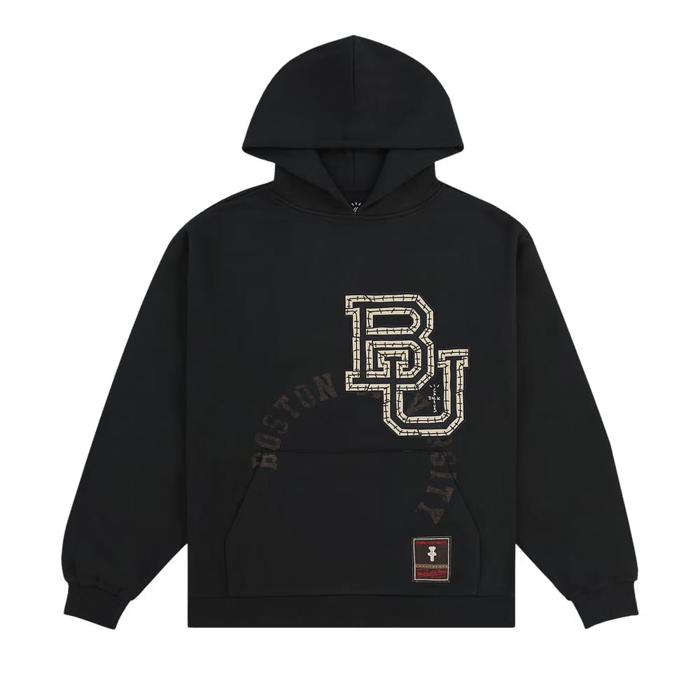 Cactus Jack by Travis Scott x Mitchell & Ness Boston University Hoodie Black