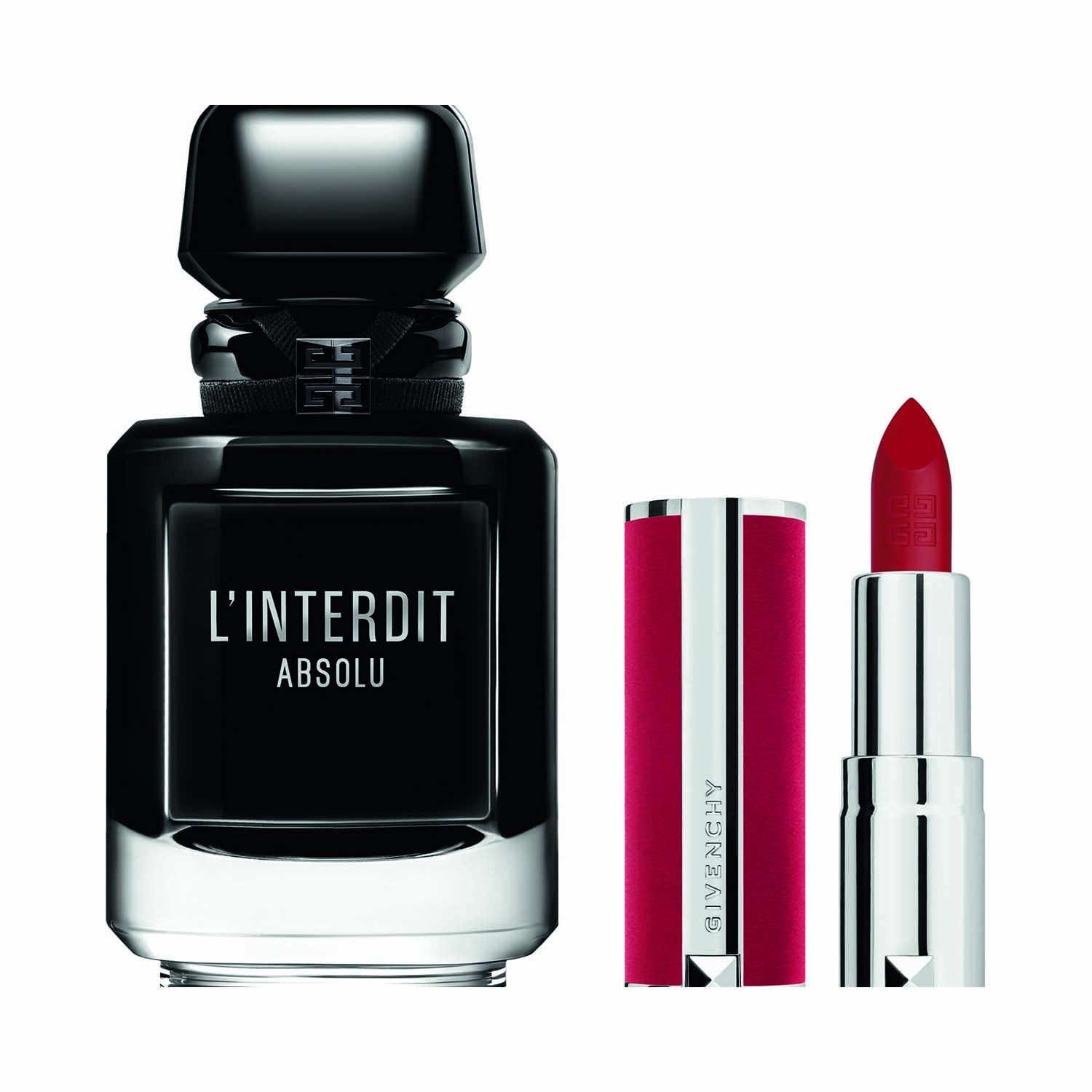 Givenchy L'Interdit Edp Absolu + Le Rouge Deep Velvet 37 Set (2 pcs) - Givenchy