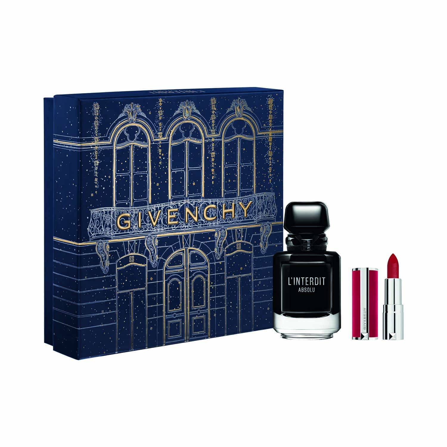 Givenchy L'Interdit Edp Absolu + Le Rouge Deep Velvet 37 Set (2 pcs) - Givenchy